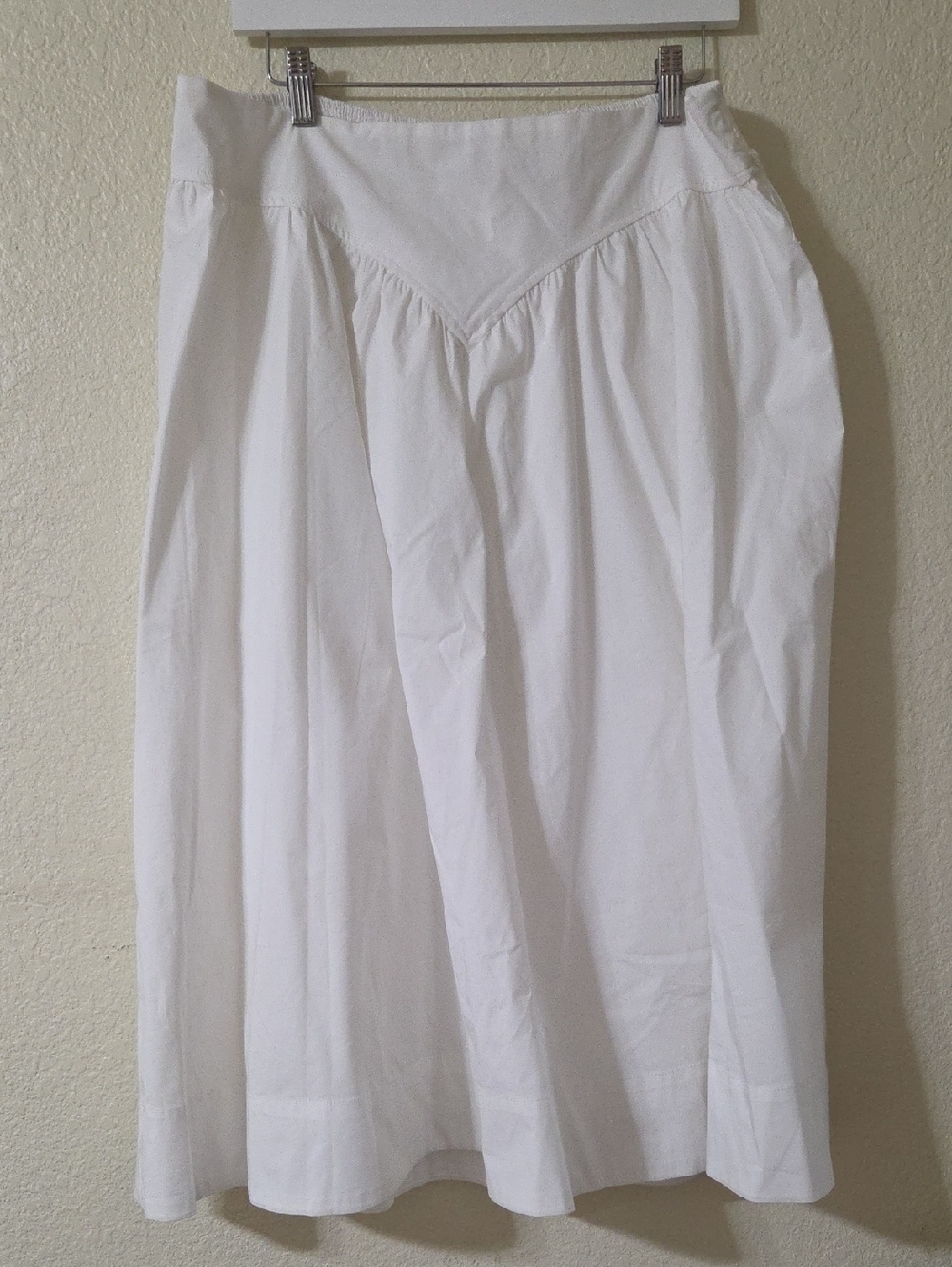 wild fable White Maxi Skirt with V-Yoke Waist